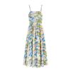 Holiday wind floral suspender skirt oil painting style dress women's spring waist thin A-shaped long dress tube top skirt