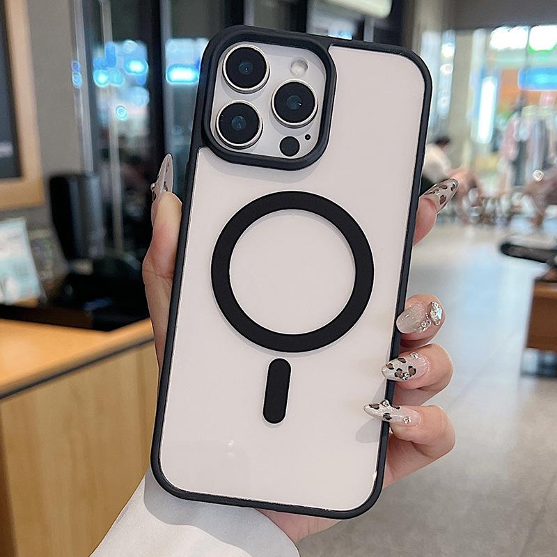 Applicable To iPhone11 Mobile Phone Case Apple 11promax Macaron Transparent 11e Magnetic Protective Case Anti-drop 11