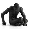 Abstract Resin Nude Black Male Muscular Yoga Figurine Statue Body Art Sculpture Desk Room Interior Home Decor Showpiece