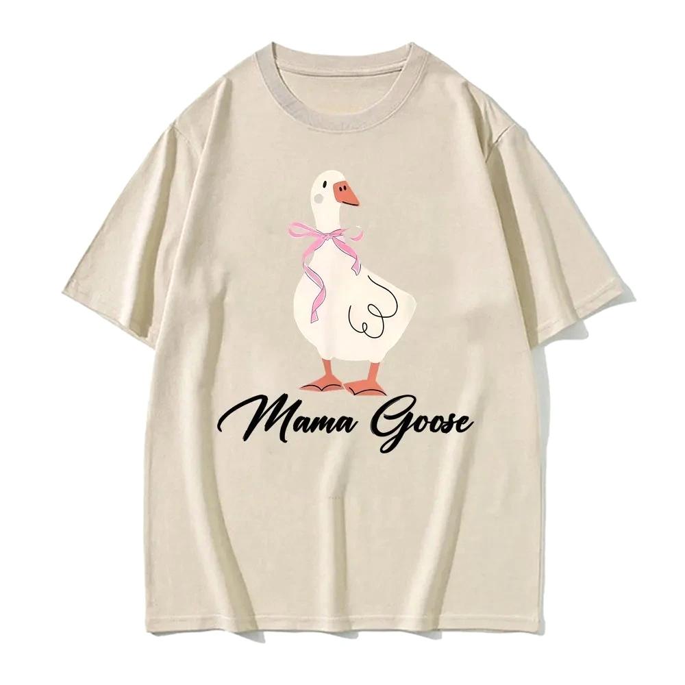 Funny Mama Goose Meme Graphic T Shirts Unisex Women Fashion Humor Casual Short Sleeve Tee Shirt Summer ONeck Vintage Y2k Tshirts