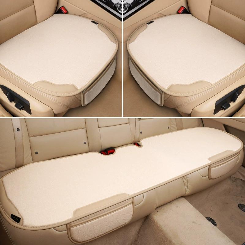 Autositzkissen Vier Jahreszeiten Universal Monolithisches Sitzkissen Einzelkissen Auto Rücksitz Leinen