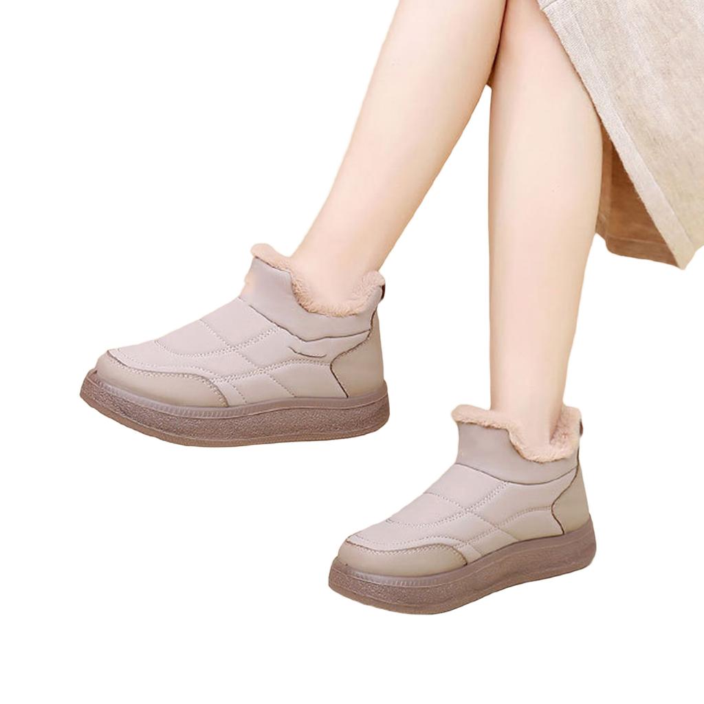 Women's Winter Lined Short Casual Snow Booties for Cold Comfort