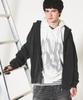 Annoyed Pigment Lettering Hooded Sweat Zip-Up Lq1Tu076_Charcoal_2