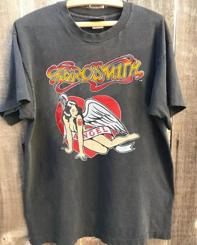 Aerosmith Band Shirt Aerosmith Graphic Charcoal Tshirt Unisex S5XL Unisex T-Shirt Graphic Tee S