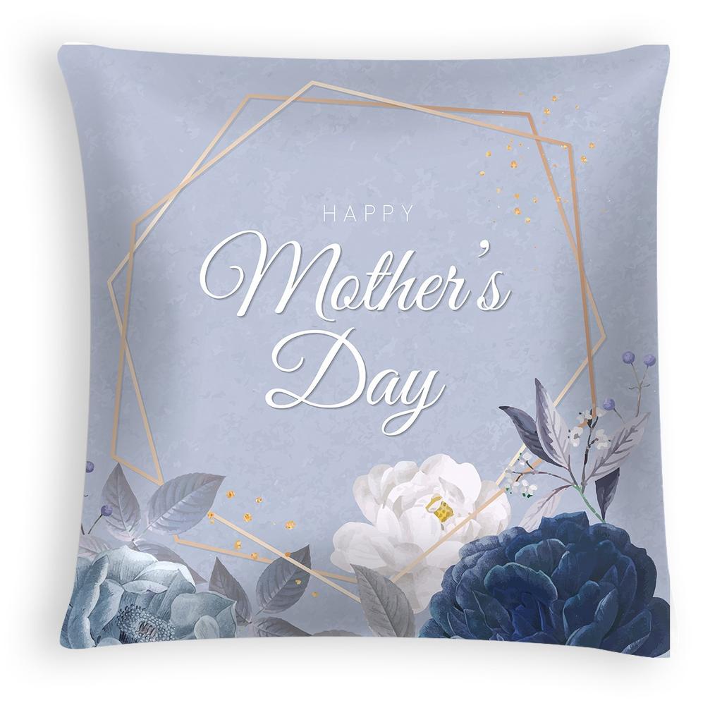 New Mother's Day Pillow Cover, Peach Skin Velvet Cushion Cover, Heart-shaped Letter Sofa Cushion Cover for Home Use