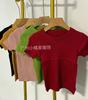 1116 summer new round neck slim bottom short-sleeved t-shirt women's top tight inside ice silk knitted sweater thin wholesale