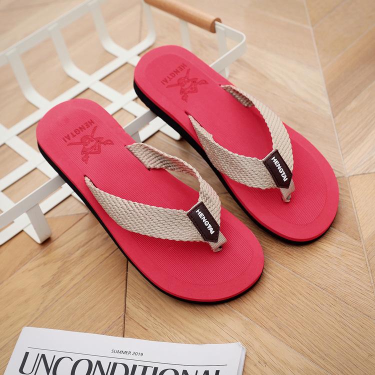 New Non-slip Beach Sandals Fashion Casual Plus Size slippers Men's Summer Herringbone Deer Flip Flops Men's
