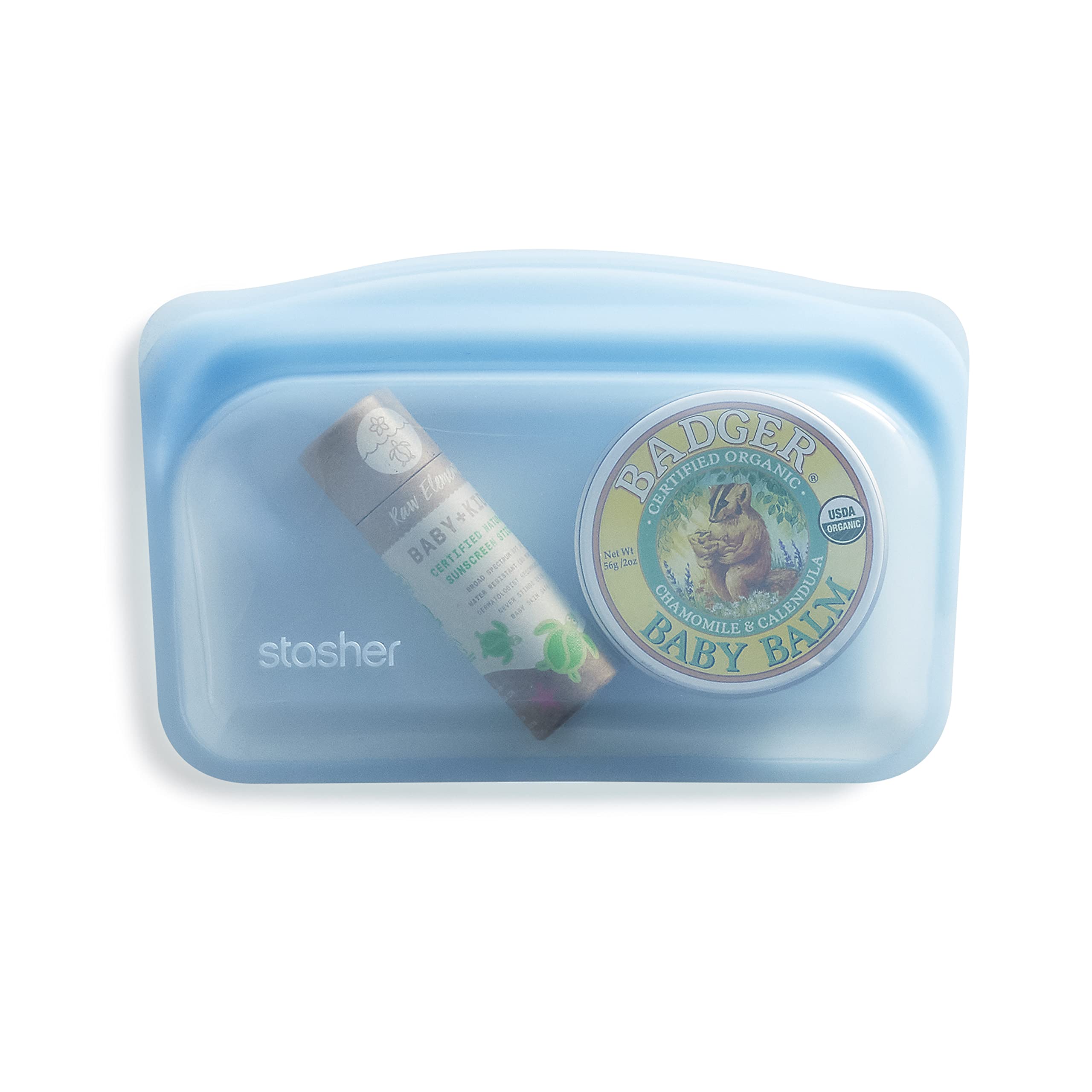 

Японский силиконовый пакет Stasher EZ Snack [Официальный продукт] (синий) синий