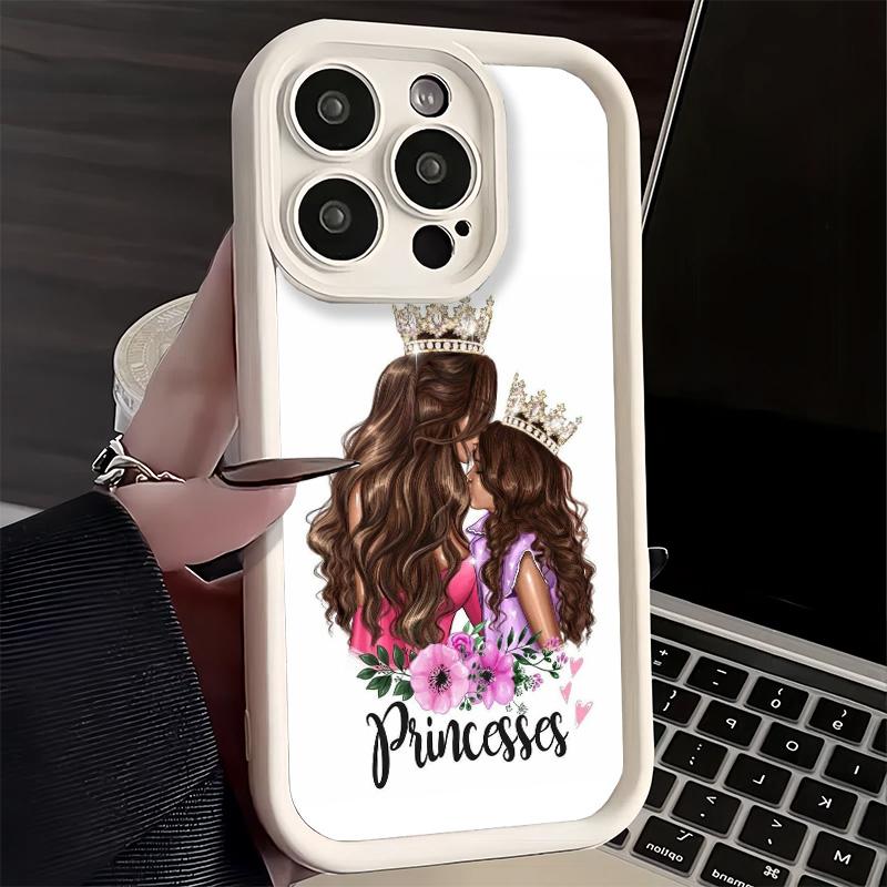 Phone Case for iPhone 17 Air 16E 15 16 Pro Max Baby Mom Girls Cover 14 Plus 13 12 Mini Soft Shell Silicone Fundas