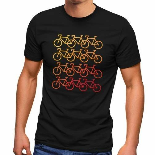 Mens T-Shirt Bicycle Motif Gift Cyclists Bike Fun Shirt Saying L
