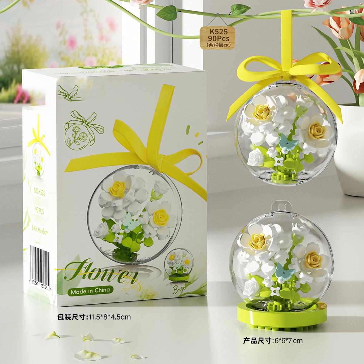 

Romantic Rose Flower Moc Building Block Moc Bricks Sets for Adults Girl Micro Construction Set Flower Model Assembling Toy Gifts