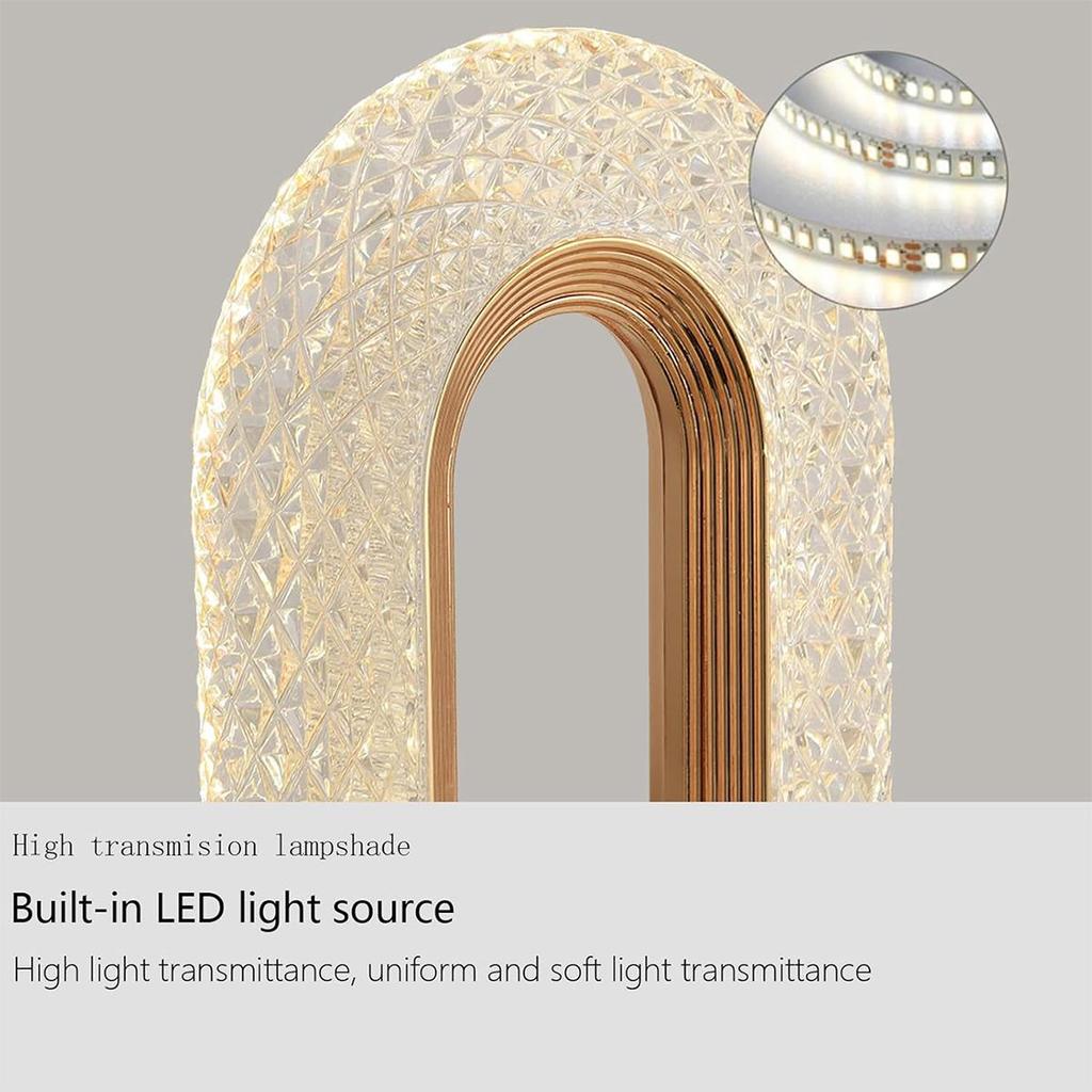 Crystal Oval Table Lamp Led Small Night Light Street Diy Snowy Flowing Hemp Snow Night-light Convenient-light Bedroom-girl-light