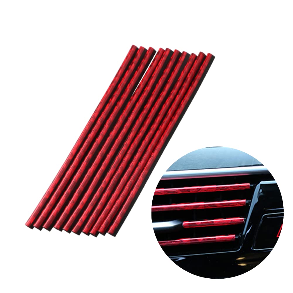 ideamall Car Air Conditioner Louver Mall Inset Interior Dress Up красный