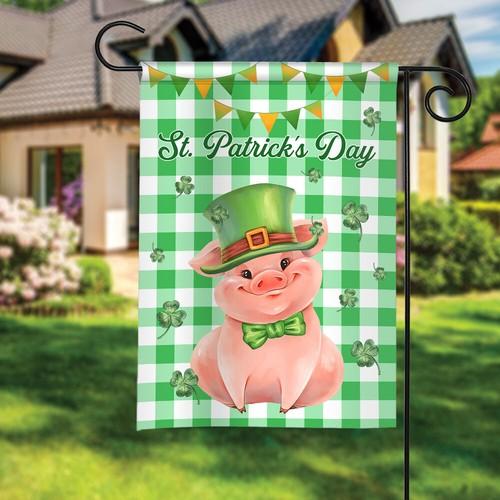 Pig Patrick's Day Garden Ag , Pig Spring Irish Day Ag, Patrick Pig Ag VVL YYX EEZ