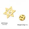 Star of David Cross Brooch Pin Stainless Steel Menorah Brooch Eye of Horus Pin Egyptian Religious Je Christian Lapel Pin