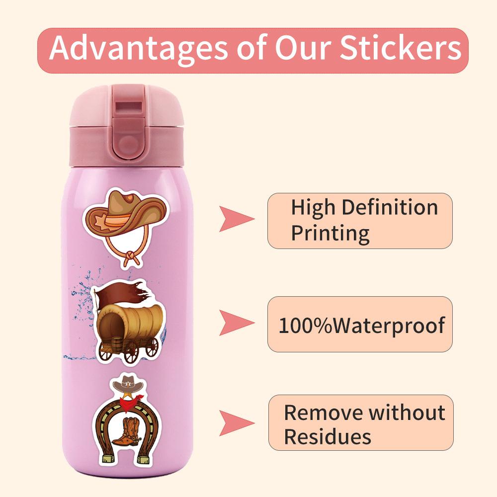 55 New Cowboy Denim Doodle Stickers Decorate Laptop Suitcase Mobile Phone DIY Stickers