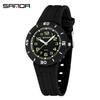 Sanda 6386 sport waterproof men's watch for both men and women, new quartz minimalist watch for students, silicone strap