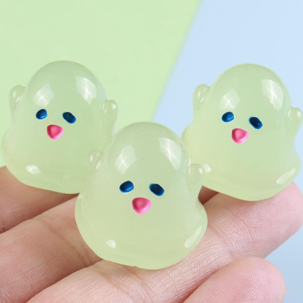 12PCS Micro Landscape Resin Ghost Figurines Glow Creative Mini Halloween Ghost Figurine Cute Miniature Ghost Statue Gift Toy