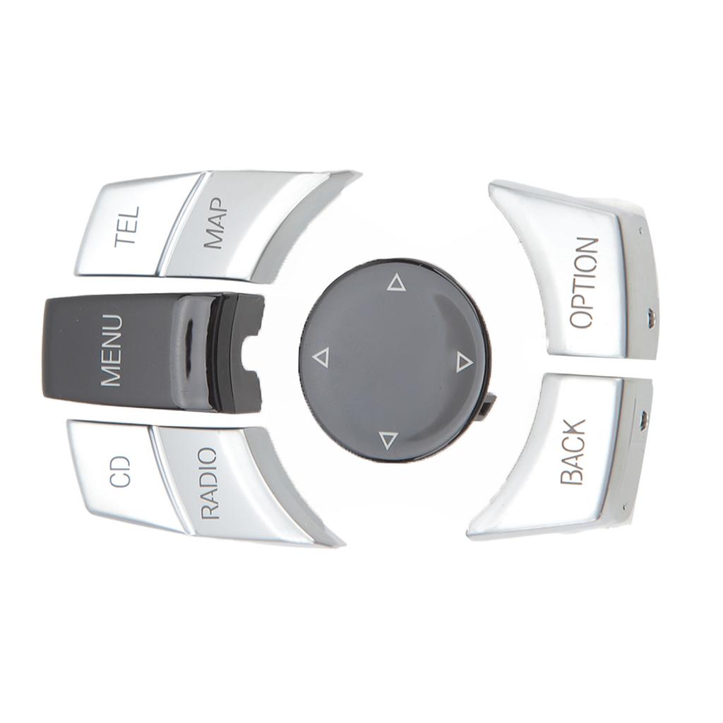 6Pcs Central Control Multimedia Button ABS Silver Plated for BMW F20 F21 F22 F23 F87 F30 F31 F34 F35 F32 F33 F36 F82