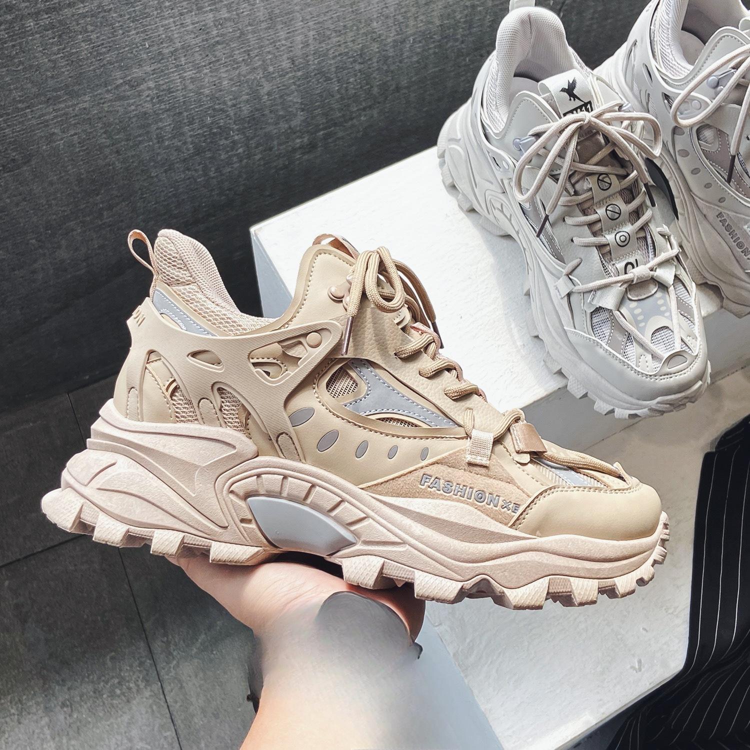 

Мужская обувь корейской версии, модная спортивная обувь, обувь для папы, мужская спортивная обувь 46 хаки