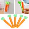 Sealing Clips Double Grooves Design Magnet Adsorption Simple Practical Carrot Appearance Bag Clips