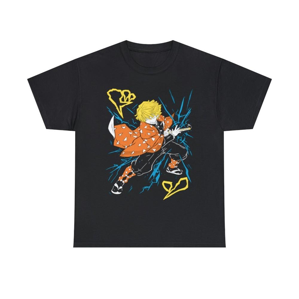 Agatsuma Zenitsu T Shirt Demon Slayer Kimetsu No Yaiba Anime T Shirt Size S5XL M