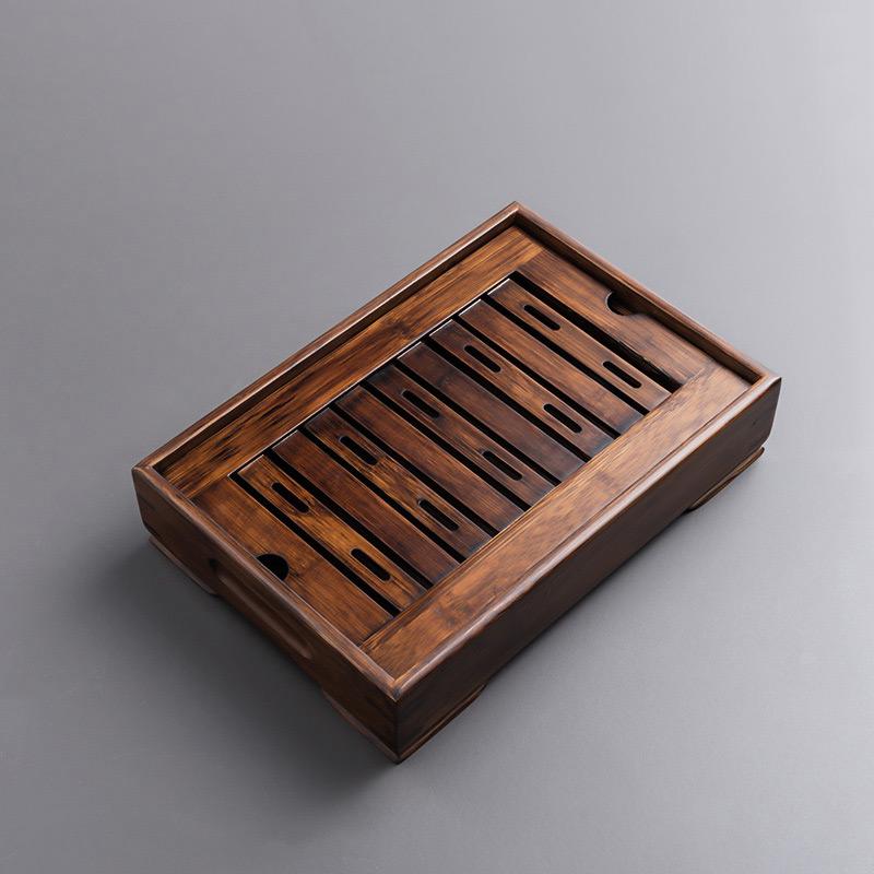 

Chinese Circular Bamboo Tray Household Coffee Beverage Serving Retain Water Tray Kettle Tray Kitchen Accessories