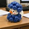 Cute Resin Blueberry Duck Figurine Ornament, Cartoon Figurine, Miniature Creative Mini Desktop Ornament for Office Desk Animal Statue Home Car