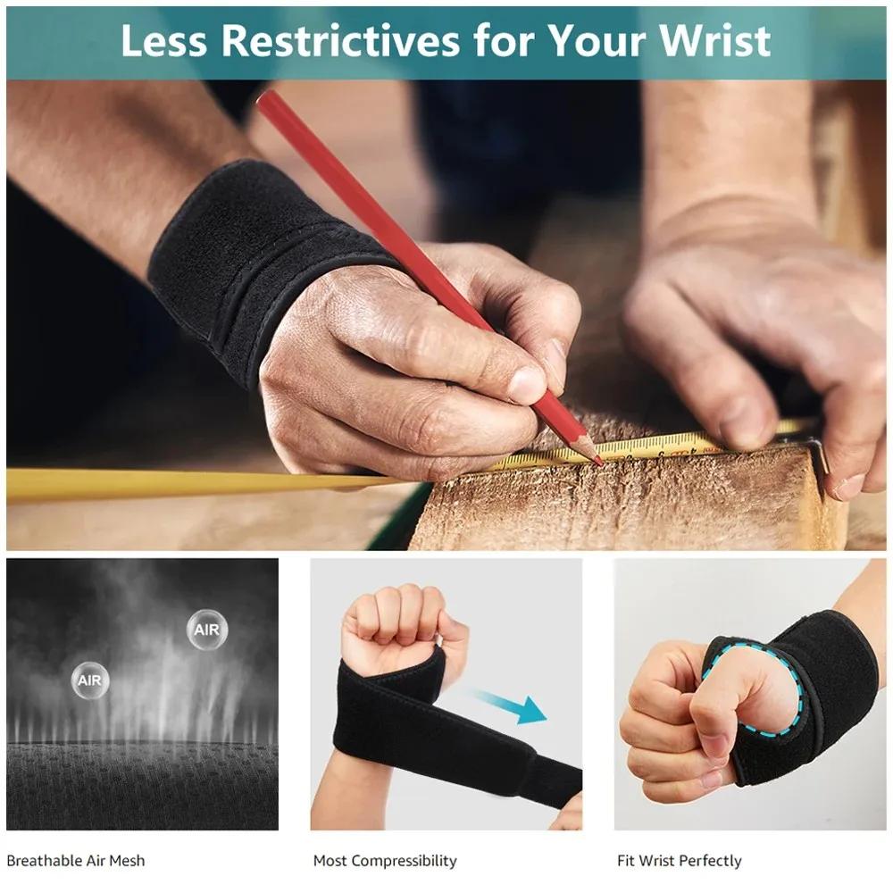 1pc Adjustable Wrist Braces for Carpal Tunnel, Tendinitis & Arthritis Pain Relief – Sport Support for Sprains & Wrist Pain