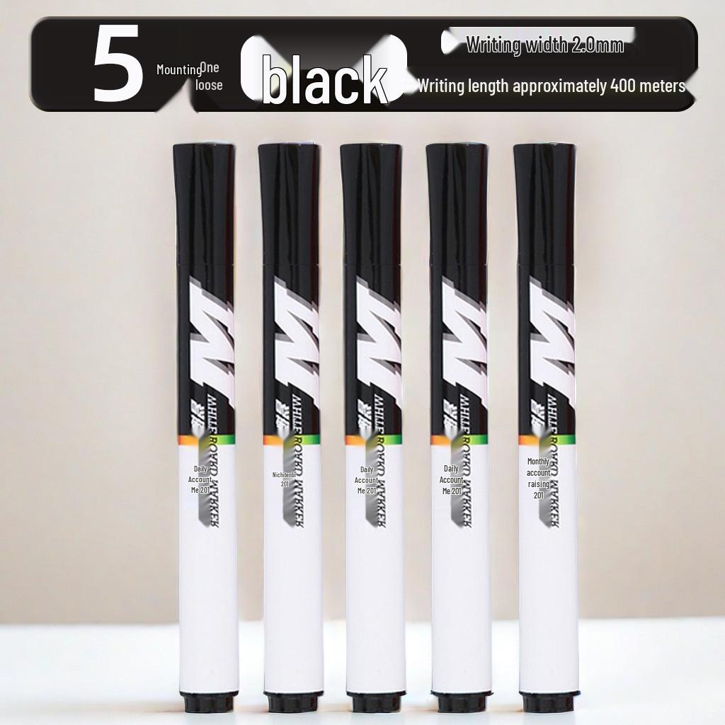 Chenguang Erasable Black Whiteboard Marker - Easy-Erase, Water-Based for Teachers