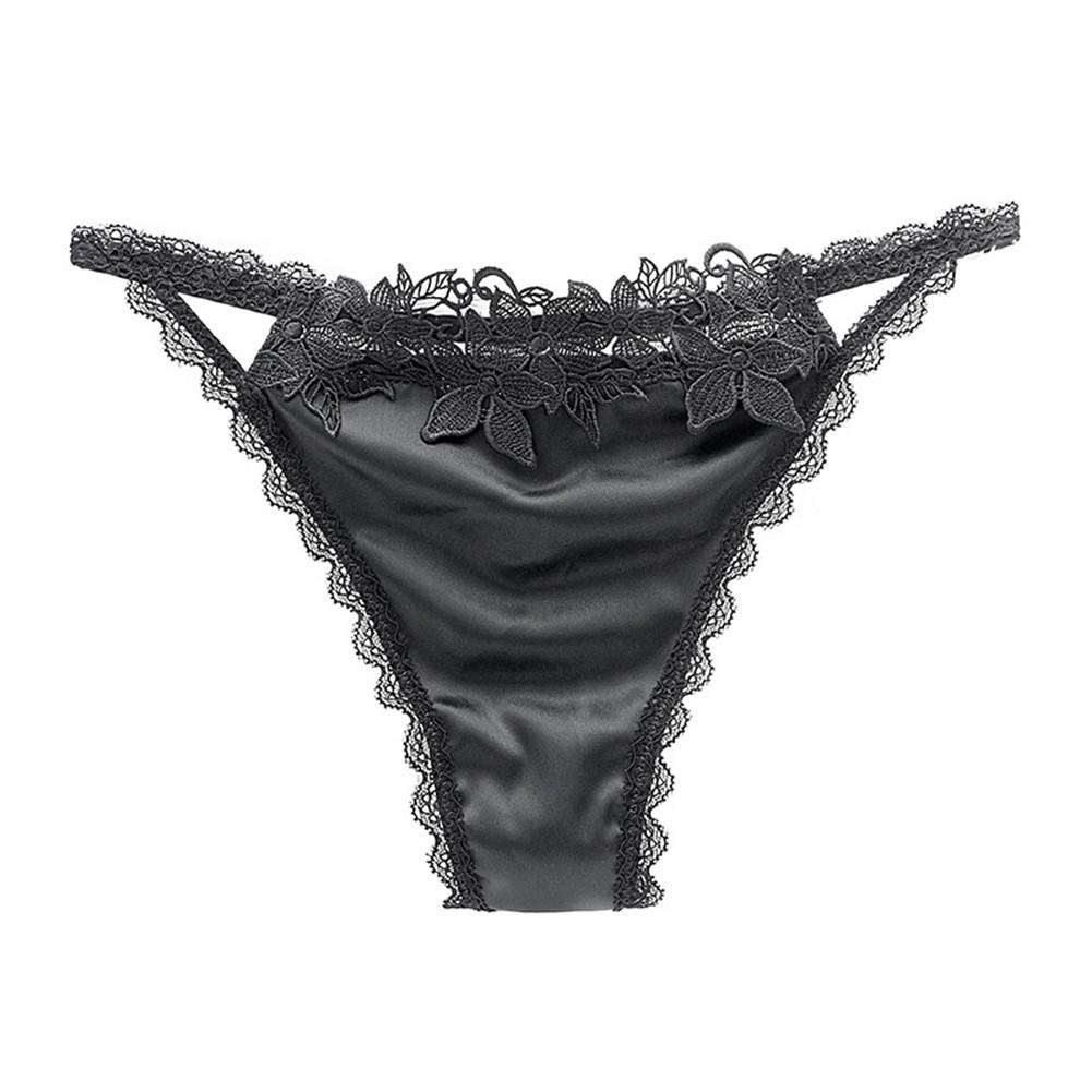 Women Sexy Shiny Satin Underwear For Daily Lace Knickers