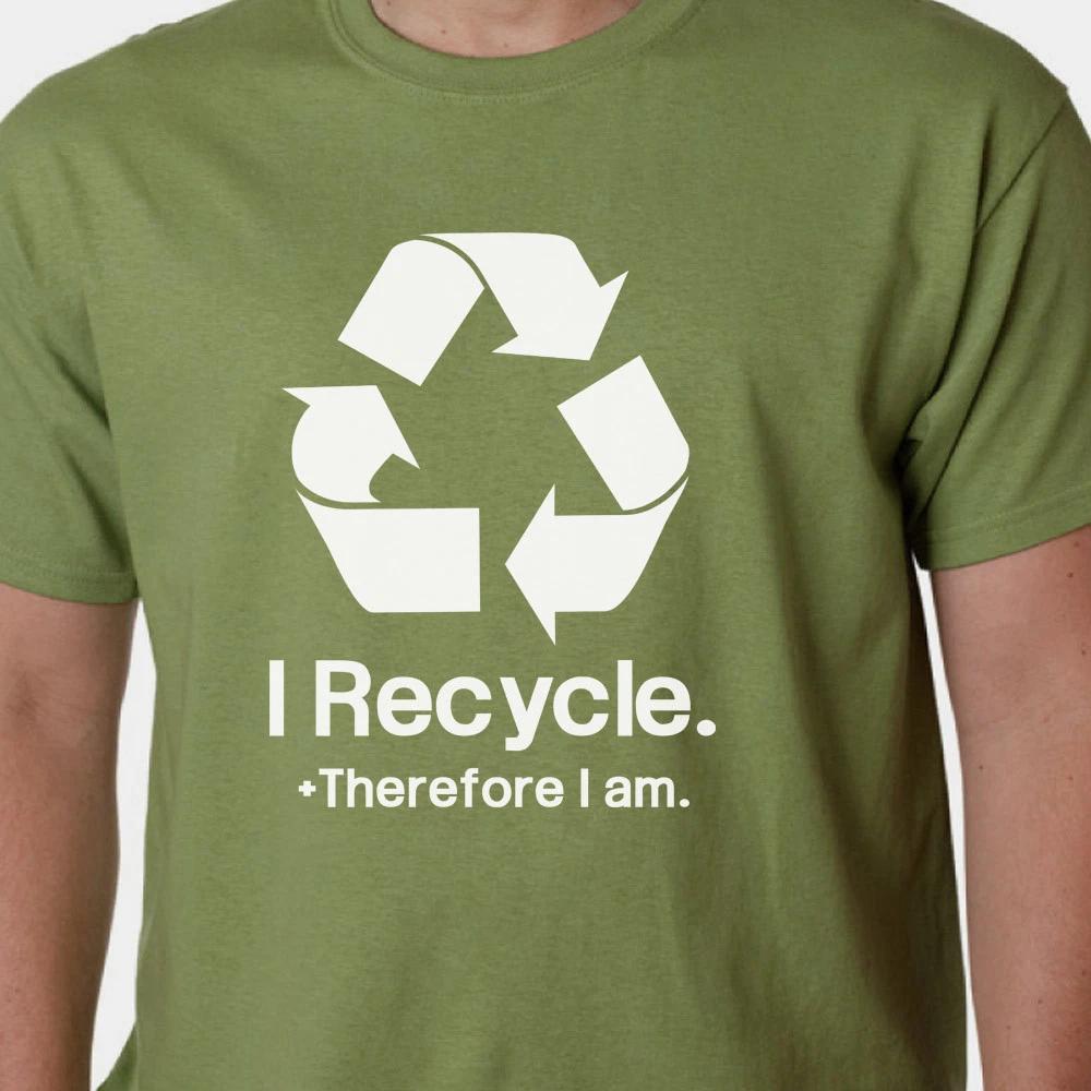 I Recycle Therefore I Am Tshirt Green Eco Environunisext Recycling S
