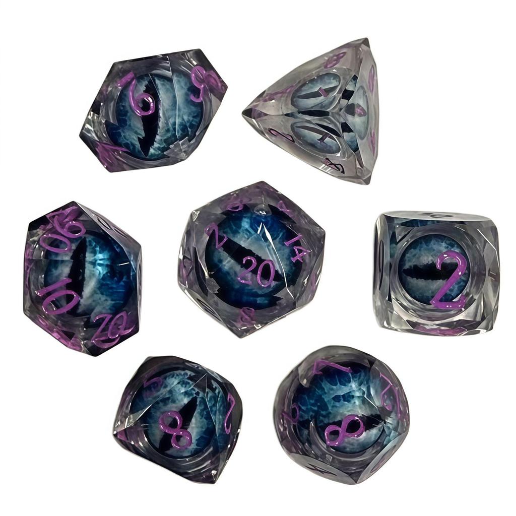 Resin Polyhedral Dice Set for DND, Dungeons & Dragons, COC, and Tabletop RPGs