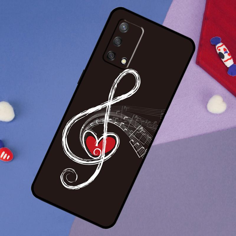 Minimalist Music Lover Case For Oppo A78 A18 A38 A74 A94 A54 A58 A98 A80 A60 A40 A96 A76 A16 A15 A17 A57 A5 A6 Pro