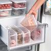 Airtight Plastic Food Storage Box Square Fridge Organizer for Vegetables Fruits Meat Sealed Container