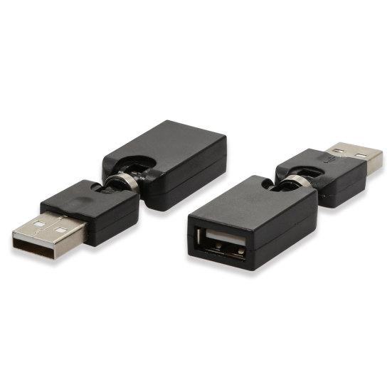 360o Swivel Adjustable Angle USB 2.0 Male To Female Adapter Cable Converter