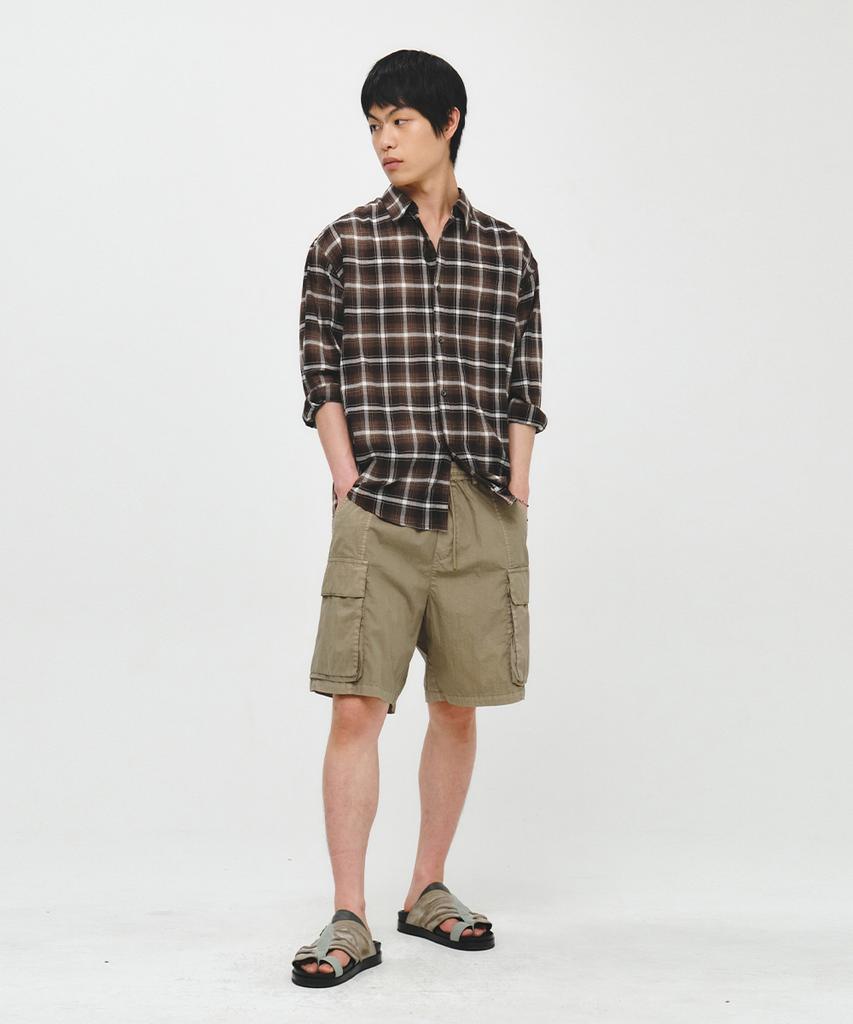 INTEMPOMOOD Tactical Banding Cargo Shorts_Beige