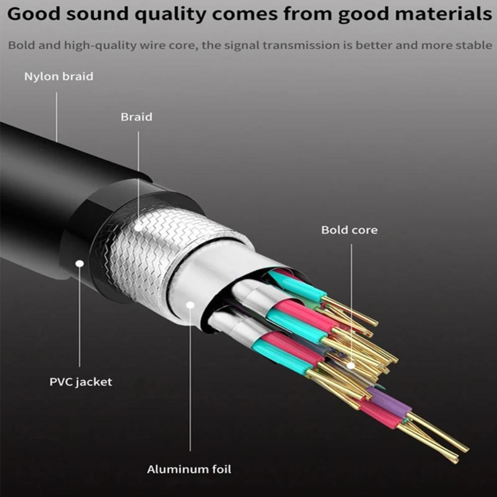 3.5mm AUX to XLR Female Audio Cable Gold‑Plated Connector Balanced Microphone Cord for Computer Phone Speaker Amplifier Mixer
