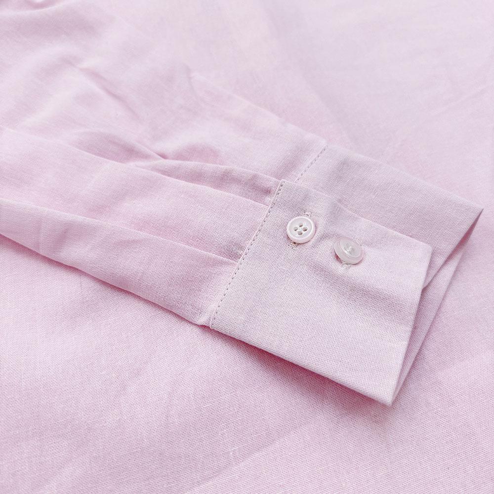 Lazy French Style Loose Pink Set 100% Cotton Casual Shirt Long Sleeve Top Long Pants