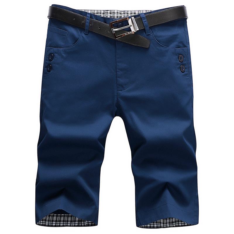 Men Beach Shorts Cotton Solid Color Casual Loose Clothing Men’s Sports Shorts