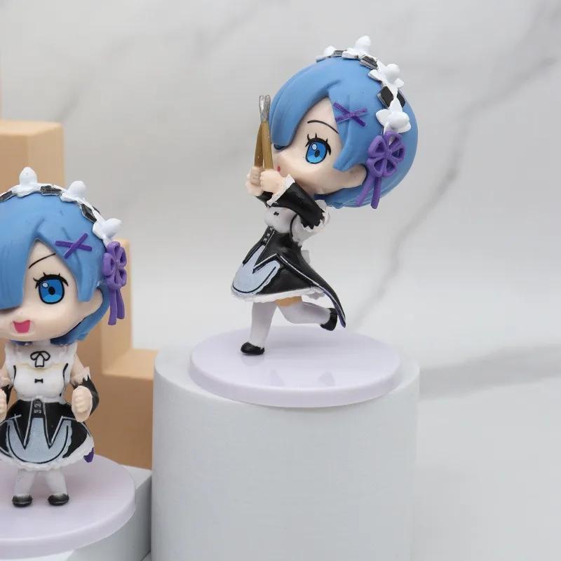 7pcs/set Re:Life in A Different World From Zero Anime Rem Kawaii PVC Model Desktop Decoration Figure Doll Kawaii Gifts Toys