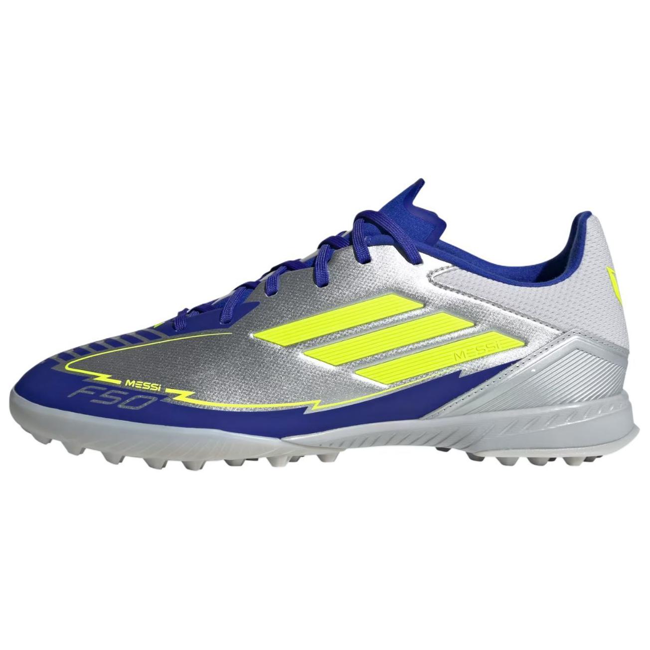 

Adidas Кроссовки Messi Adizero F50 League TF La Vida Rapida Pack Unisex серебристые серебристо-металлические солнечно-желтые IH0919 42