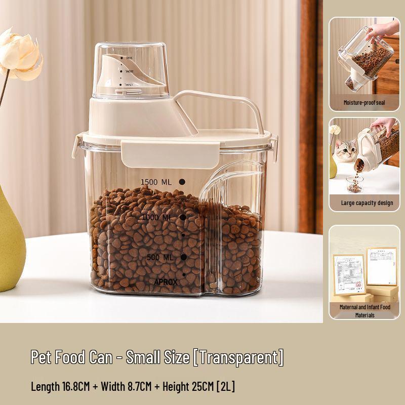 Moisture-Proof Pet Supply Storage Box: Vacuum-Sealed Food Container for Cat & Dog Snacks/Food