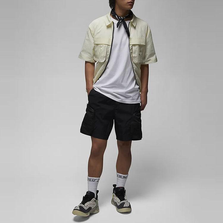 Jordan Solid Color Zip Pocket Shorts Men Bottoms Black DX9654-010