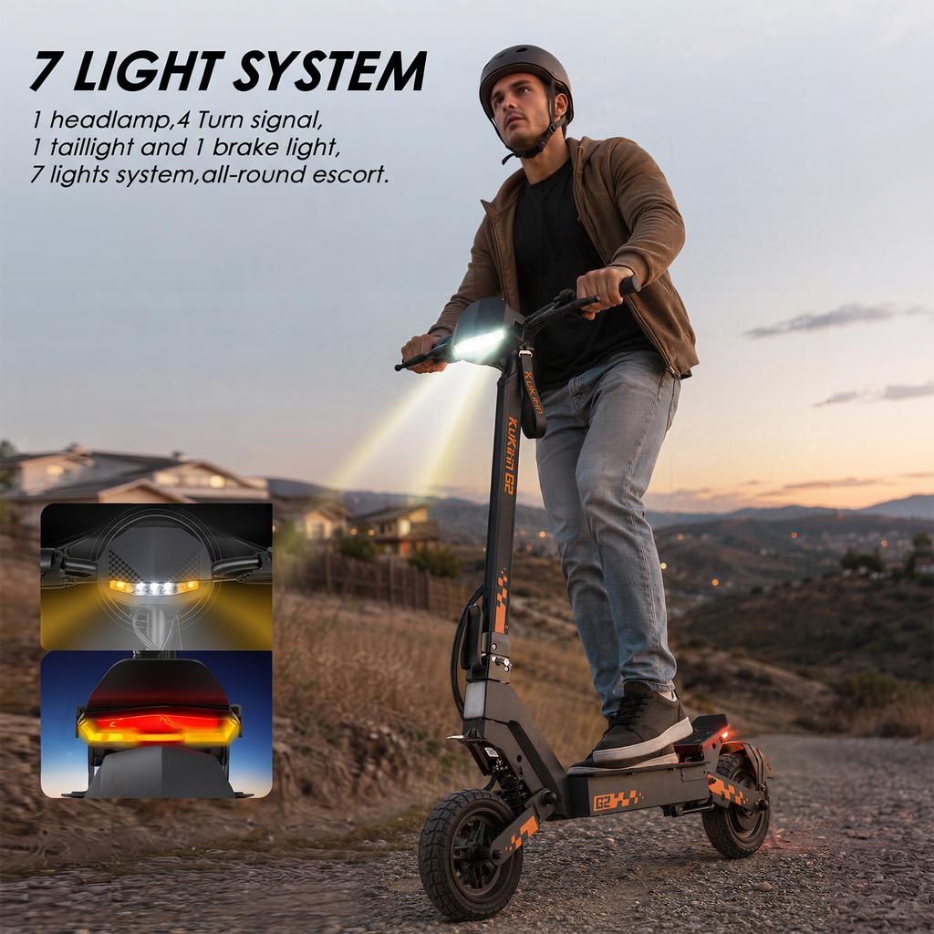 Kukirin G2 Electric Scooter,Electric Scooters Adult with Cuise Control, 55-60KM Range, 10 Inch Tires, 3 Speed Mode, Double Braking System