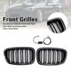 2PCS Front Bumper Kidney Grille Grill Fit BMW 1 Series F20 F21 2012-2014
