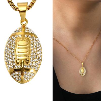 Fashionable Alloy Soccer Necklace Fashion Jewelry Alloy Texture Suitable for Sports Enthusiasts and Trendsetters