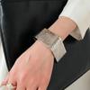 Zinc Zinc Zinc Alloy Metal Bracelet Geometry Wide Side Bangle Retro Open Bangle  Gift