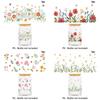 Floral Plant Glass Cup Stickers Water Crystal Transfer Decoration For Home Party