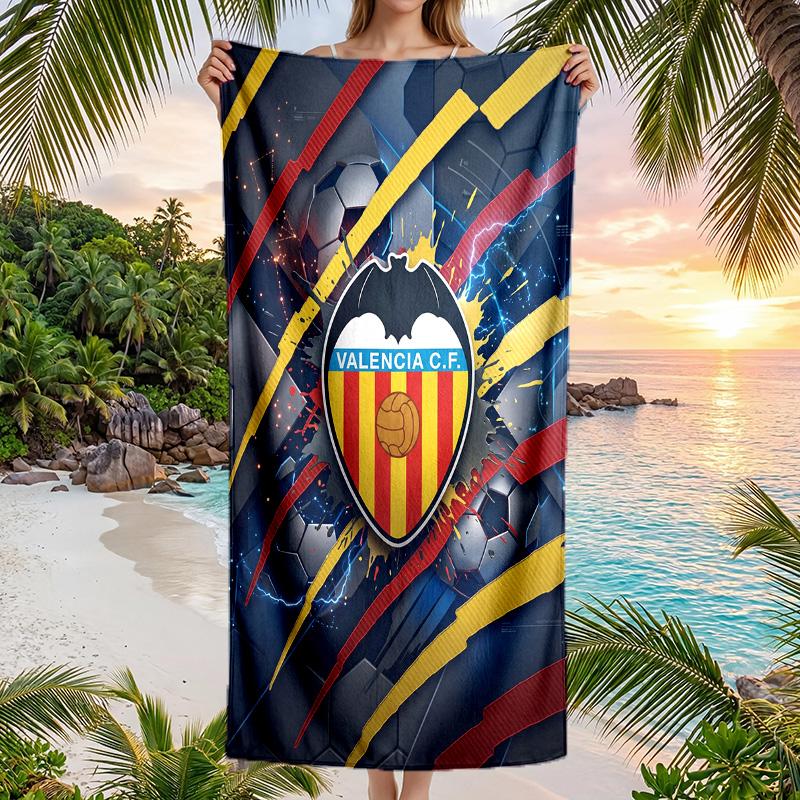 Valencia FC print Quick Dry Beach Towel Microfiber Absorbent Portable Travel Swimming Towel